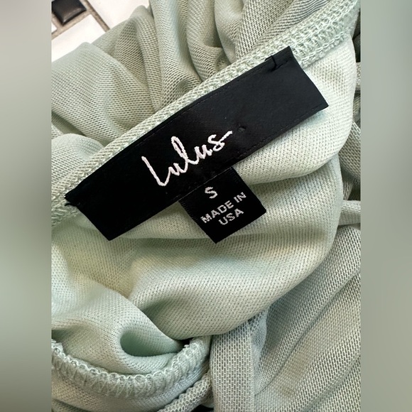 Lulu's Green Ruched Bodycon Midi Dress - Picture 4 of 4